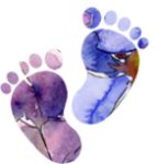 Watercolour Footprints 01 Watercolour Footprints 01